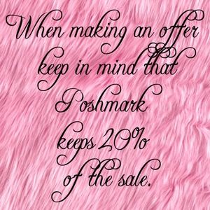 🌸FYI Poshmark keeps 20% of all sales.🌸